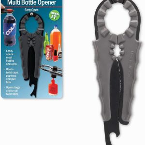 Jokari Manual Can Opener Metal Black Grip Tool-0