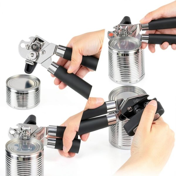 Sovarcate Manual Can Opener Stainless Steel Black-5