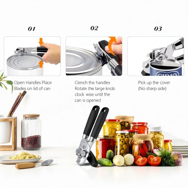 OUTWAY Manual Can Opener Stainless Steel Large-5