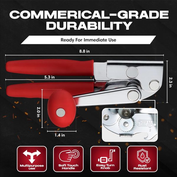 Chef Master Commercial Can Opener Heavy Duty Stainless Steel-1
