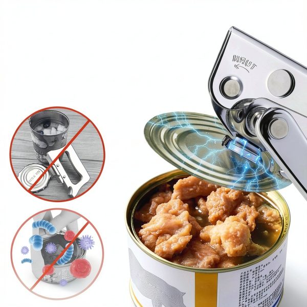 Roryimke Manual Can Opener Stainless Steel Kitchen Tool-4