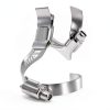 YUCDXFV Stainless Steel Hose Clamp 24PCS Worm Gear L15A Silver-2