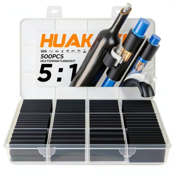 HUAKAYO 5:1 Heat Shrink Tubing for Industrial-0