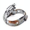 YUCDXFV Stainless Steel Hose Clamp 24PCS Worm Gear L15A Silver-4