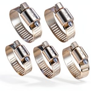 YUCDXFV Stainless Steel Hose Clamp 24PCS Worm Gear L15A Silver-0