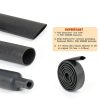 Heat Shrink Tubing Black ALLWIN YLG230080 Dual Wall 1/2‑Inch to 2‑Inch-1