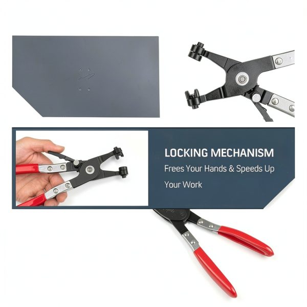 Jiouxip GSQ003 Red Hose Clamp Pliers Set 9PC Mechanical Tool Kit-6