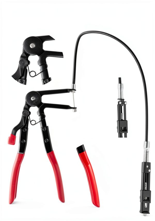 Jiouxip GSQ003 Red Hose Clamp Pliers Set 9PC Mechanical Tool Kit-2