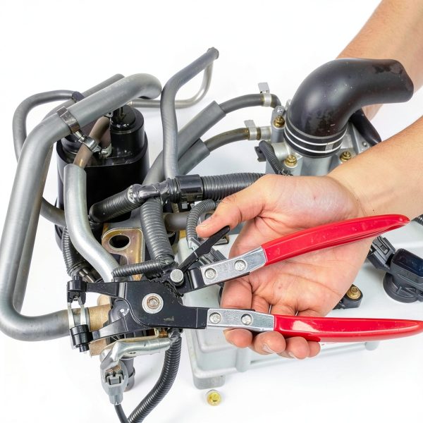 Jiouxip GSQ003 Red Hose Clamp Pliers Set 9PC Mechanical Tool Kit-5
