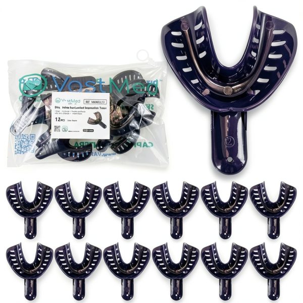 Dental Impression Tray Vastmed #2 Large Lower Purple Pack of 12-0