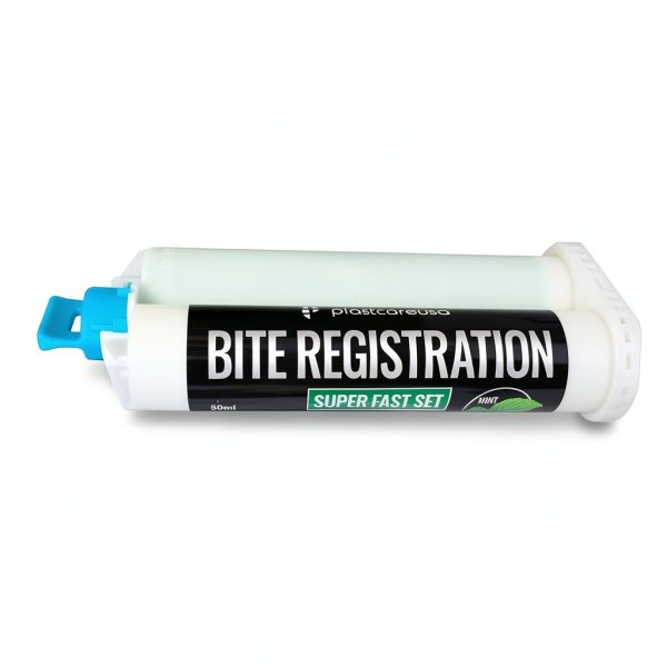 Bite Registration Material PlastCare Fast Mint, 2×50ml Cartridges-1