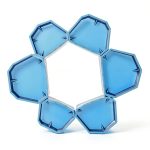 Dental Model Base Former Kit Dental Lab Model Base Set Plaster Mold Base Former Base Kit Dental Impression Trays(Blue,6 Pcs) (Blue)-0