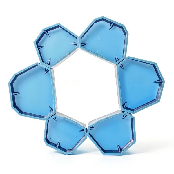 Dental Model Base Former Kit Dental Lab Model Base Set Plaster Mold Base Former Base Kit Dental Impression Trays(Blue,6 Pcs) (Blue)-0