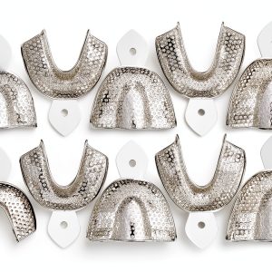 ARTMAN INSTRUMENTS Dental Impression Trays - Set of 10 Perforated Stainless Steel Trays (XS, S, M, L, XL) - Durable, Rounded Margins, Easy-to-Clean for Dentures, Orthodontics, and Dental Impressions-0