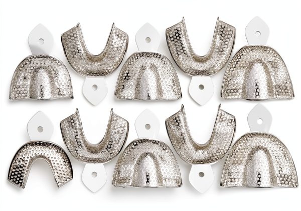 ARTMAN INSTRUMENTS Dental Impression Trays - Set of 10 Perforated Stainless Steel Trays (XS, S, M, L, XL) - Durable, Rounded Margins, Easy-to-Clean for Dentures, Orthodontics, and Dental Impressions-0