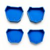 Dental Model Base Former Kit Dental Lab Model Base Set Plaster Mold Base Former Base Kit Dental Impression Trays(Blue,6 Pcs) (Blue)-2