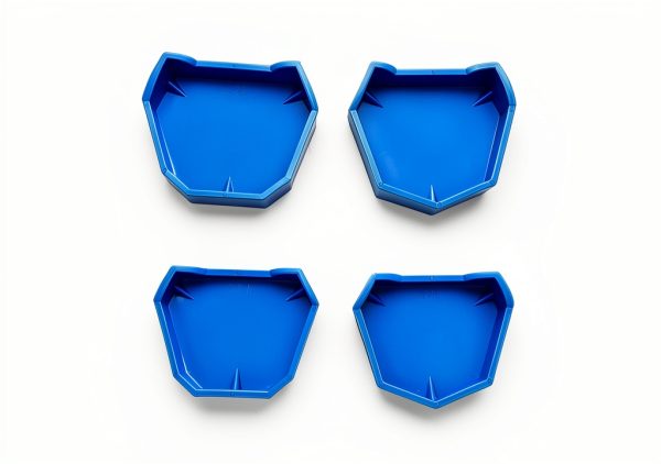 Dental Model Base Former Kit Dental Lab Model Base Set Plaster Mold Base Former Base Kit Dental Impression Trays(Blue,6 Pcs) (Blue)-2