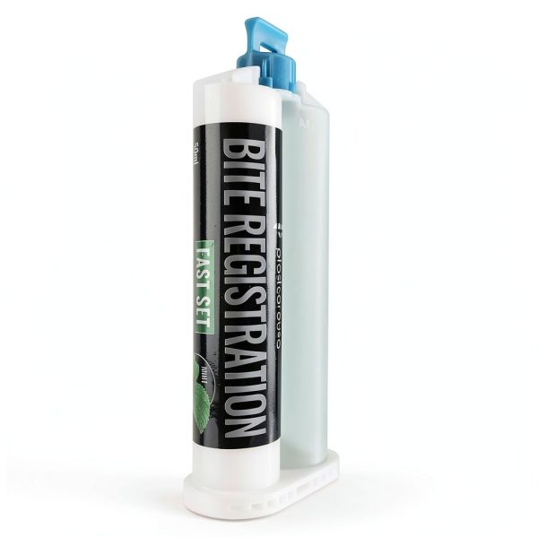 Bite Registration Material, Fast Set, Made in Germany Mint Flavor, Set of 2 50ml Cartridges, No Mixing Tips-3