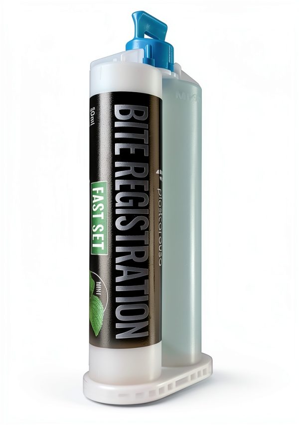 Bite Registration Material, Fast Set, Made in Germany Mint Flavor, Set of 2 50ml Cartridges, No Mixing Tips-0