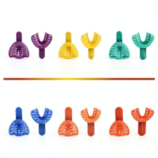 Dental Impression Tray GXXMEI 12PCS 6 Sizes Plastic Holder for Adults-1